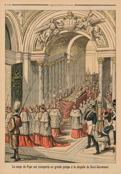 The Body of Pope Leo XIII is Carried with Great Pomp to the Chapel of the Blessed Sacrament, Back Cover Illustration from 